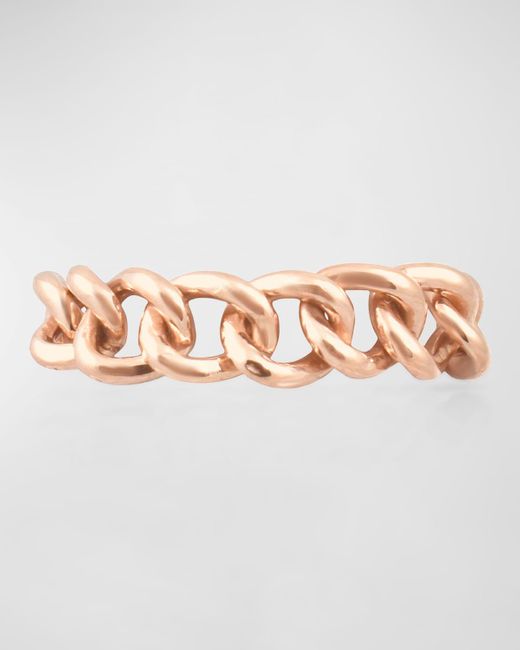 Stevie Wren Pink Misfit 14k Rose Gold Chain Ring, Size 7