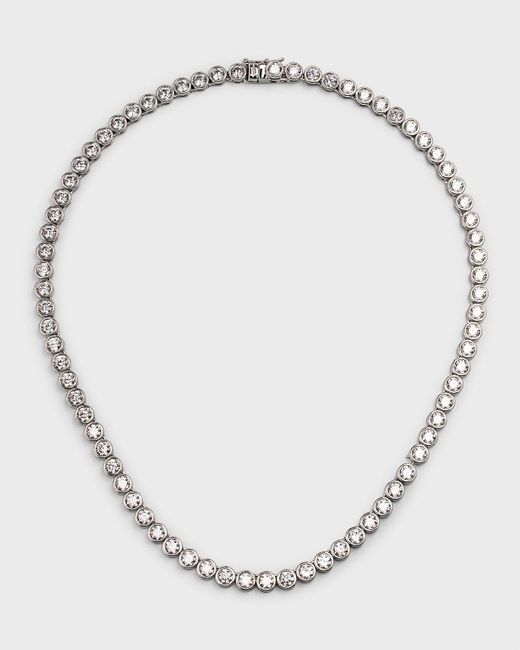Golconda by Kenneth Jay Lane Natural Round Cubic Zirconia Bezel Tennis Necklace