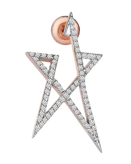 Kismet by Milka White Struck Star Small 14K Doodle Single Stud Earring