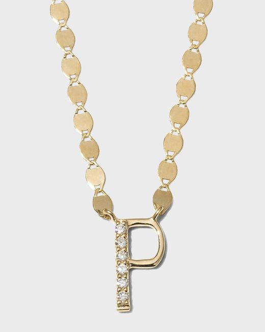 Lana Jewelry Metallic Get Personal Initial Pendant Necklace With Diamonds