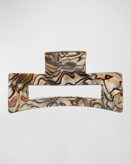 France Luxe Metallic Large Cutout Rectangle Jaw Hair Clip