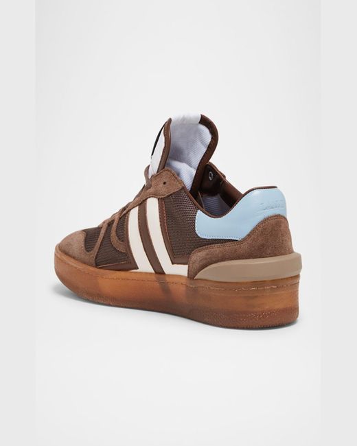 Lanvin Brown Clay Mesh Low-Top Sneakers for men