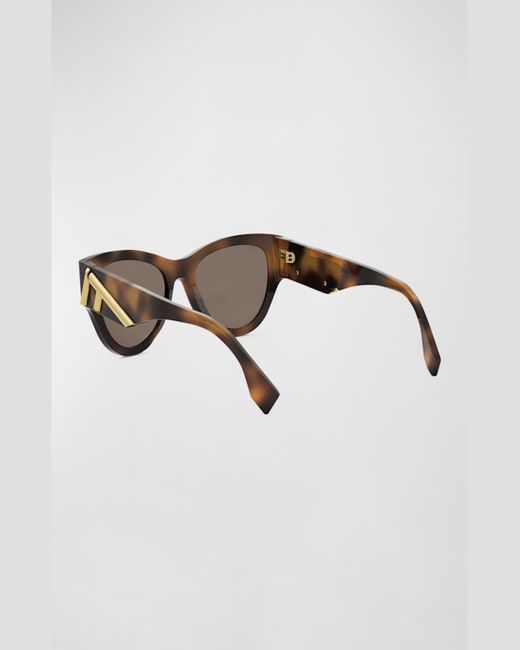 Fendi Brown First Acetate Cat-Eye Sunglasses