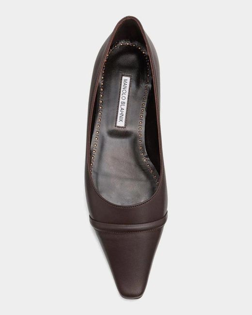 Manolo Blahnik Multicolor Continu Leather Flats