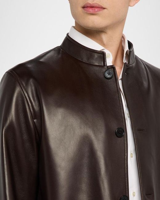 Dunhill Black Apos;S Leather Driving Jacket for men