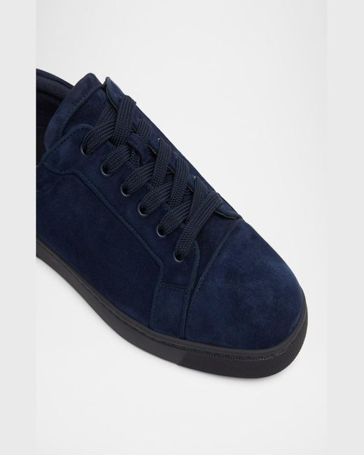Christian Louboutin Blue Louis Junior Suede Sole Sneakers for men