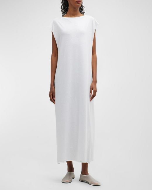 The Row Rita Jersey Sleeveless Maxi Dress in White | Lyst