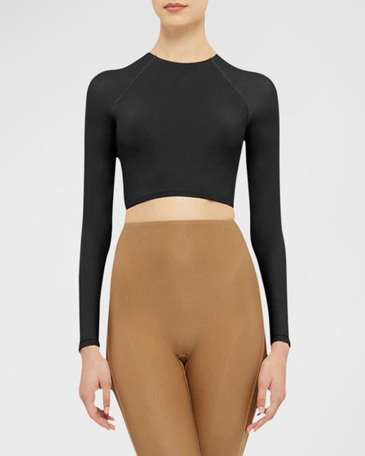 Wolford Black Active Flow Long-Sleeve Top