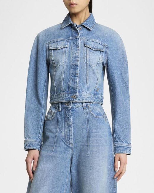 Jacquemus Blue The Oval Denim Jacket