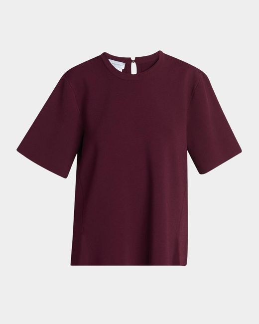 Stella McCartney Red Short-Sleeve Compact Knit Top