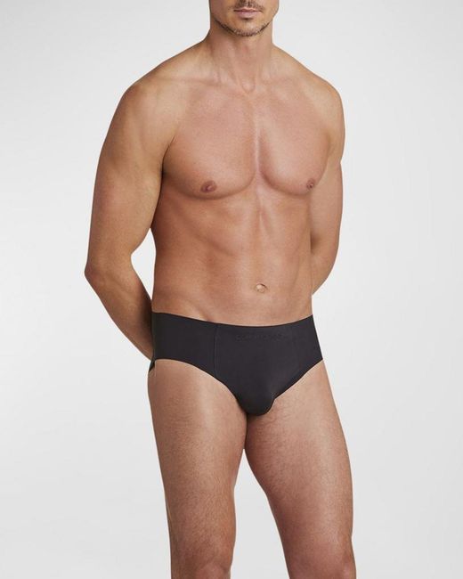Commando Black Apos;S Bonded Microtech Briefs for men