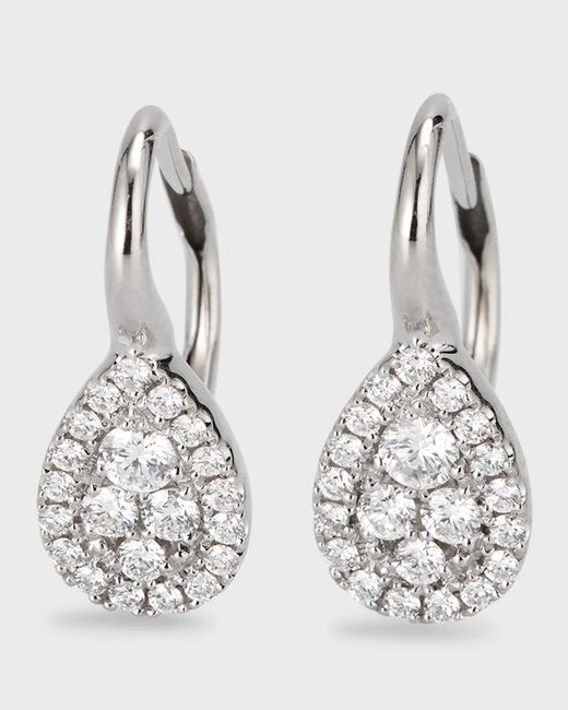 Frederic Sage Metallic 18k White Gold Small Firenze Ii Diamond Earrings