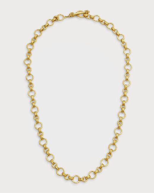 Elizabeth Locke Metallic 19k Yellow Gold 'bellariva' Necklace With Toggle, 21"l