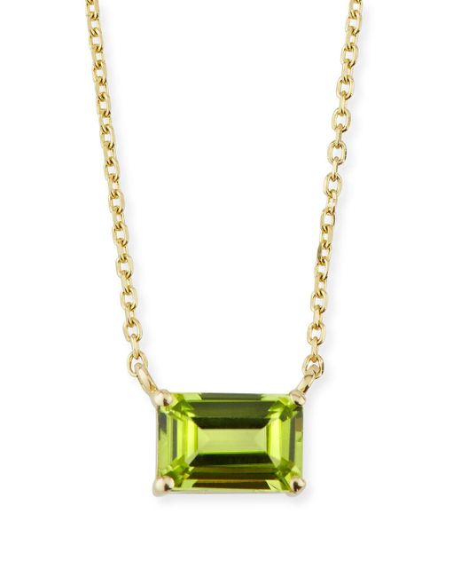 KALAN by Suzanne Kalan Green 14k Yellow Gold Amalfi Emerald Cut Necklace