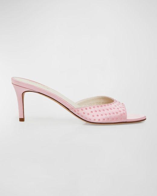 Prota Fiori Pink Plumeria Crystal Embellished Sandals