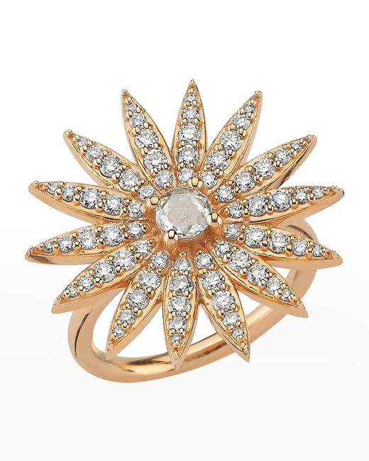 BeeGoddess Natural Empress Diamond Ring In Yellow Gold, Size 7