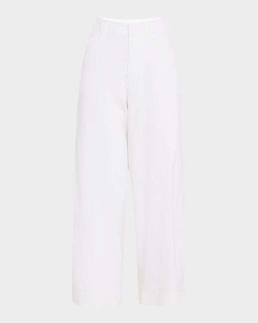 Rag & Bone White Banks Linen Pants