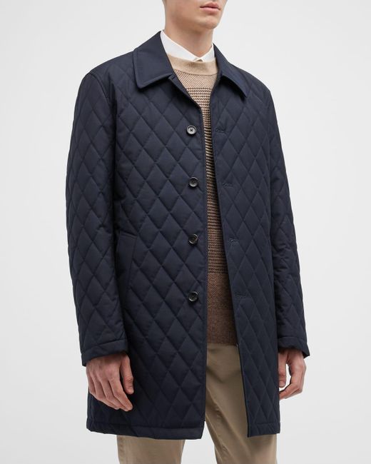 Cardinal Of Canada Mansfield Diamond Quilted Barn Coat in Blue for Men Lyst
