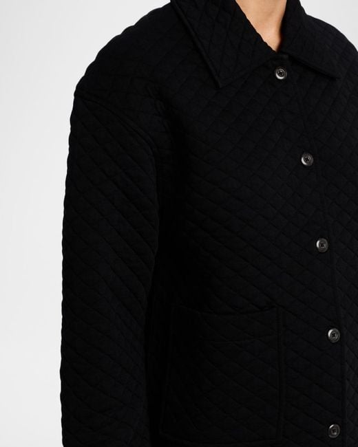 Vince Black Quilted Boxy Jacket