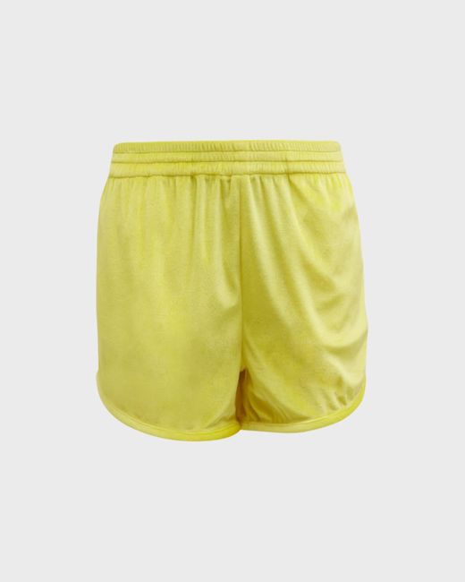 Balenciaga Yellow Solid Velvet Shorts