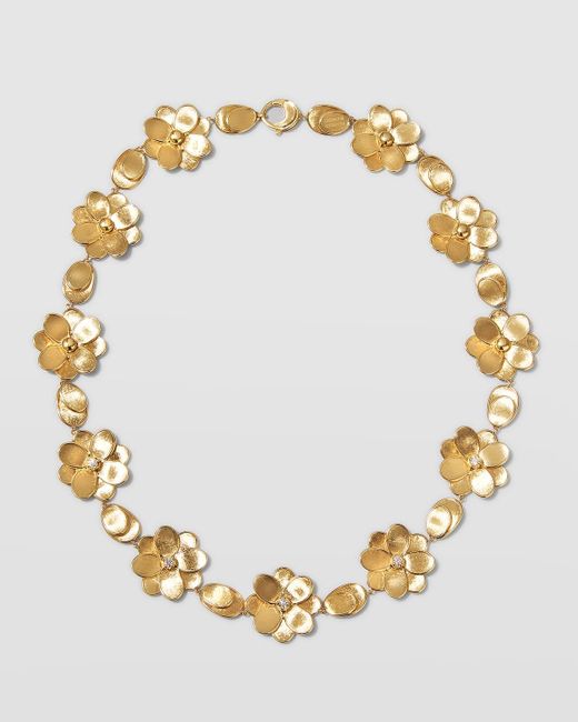 Marco Bicego Metallic 18k Petali Collar Necklace W/ Diamonds