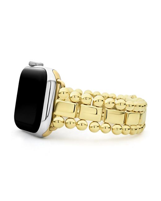 Lagos Metallic Smart Caviar 18K Apple Watch Bracelet, 38-44Mm
