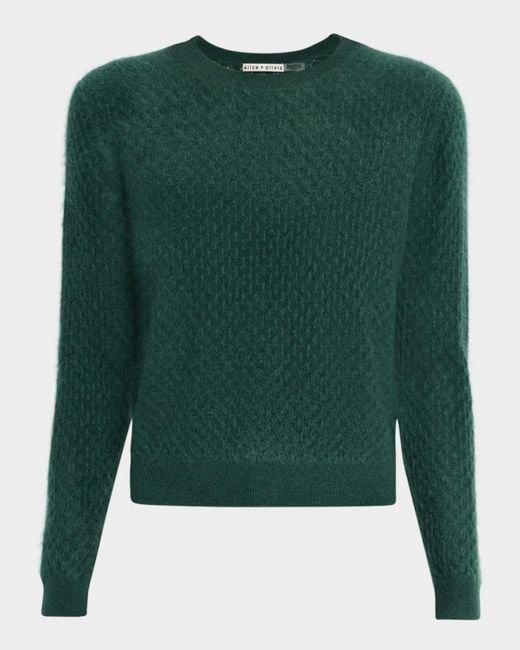 Alice + Olivia Green Carolee Cashmere Sweater