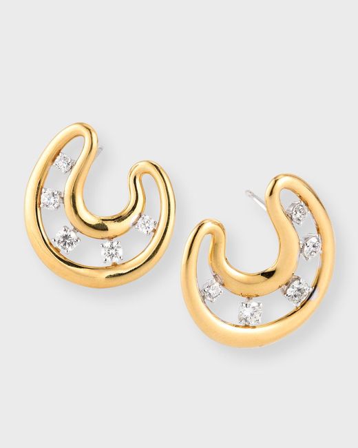 Staurino Metallic 18k Yellow Gold Allegra Earrings With Diamonds