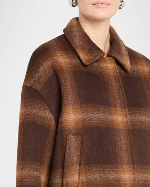 Jonathan Simkhai Brown Colby Plaid Jacket