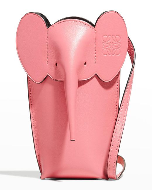 Loewe Elephant Pouch Crossbody Bag in Pink | Lyst
