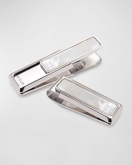 M-clip White Mother-Of-Pearl Money Clip for men