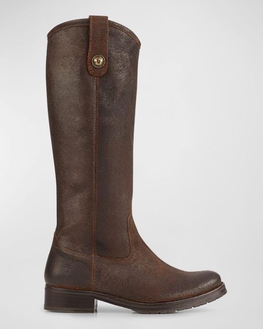 Frye Brown Melissa Leather Tall Riding Boots