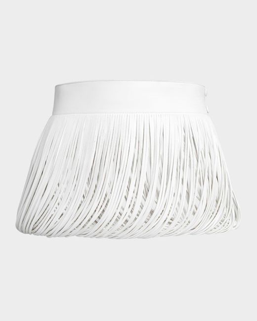Alaia Fringed Leather Skirt Belt in White Lyst
