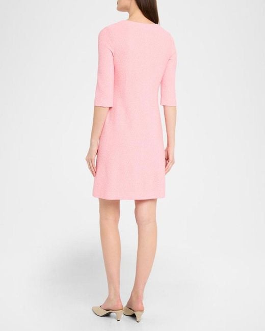 Misook Pink Button-Down Knit Mini Dress