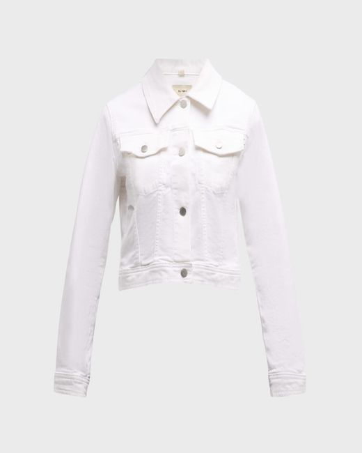 DL1961 White Vika Classic Denim Jacket