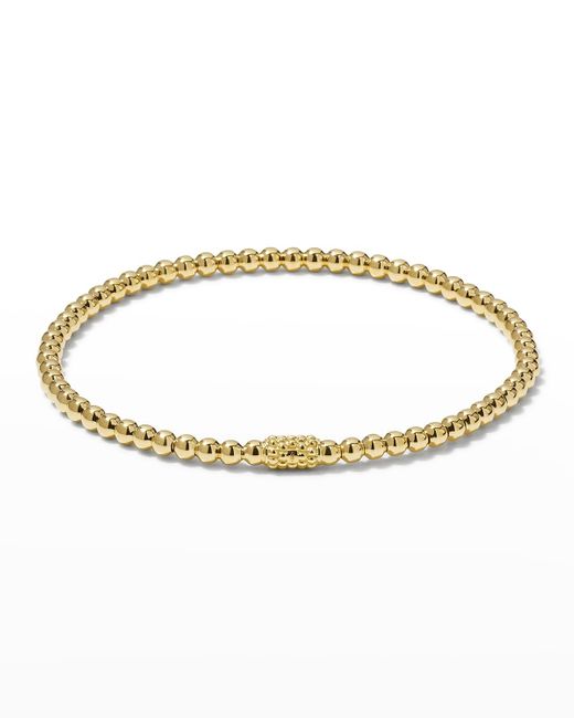 Lagos Metallic 18k Gold Signature Caviar Beaded Bracelet