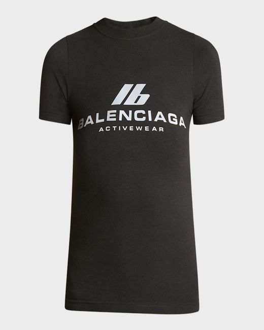 Balenciaga Black Activewear T Shirt Fitted