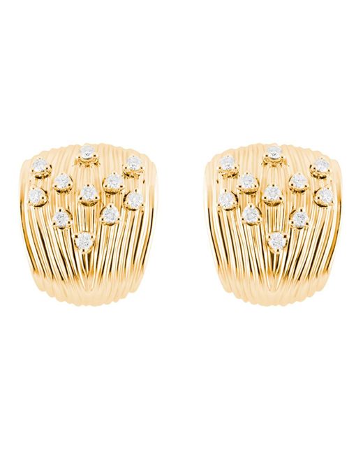 Hueb Metallic Bahia 18k Gold Scattered Diamond Earrings