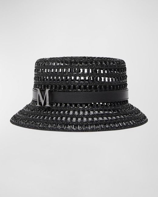 Max Mara Black Uccio Belted Bucket Hat