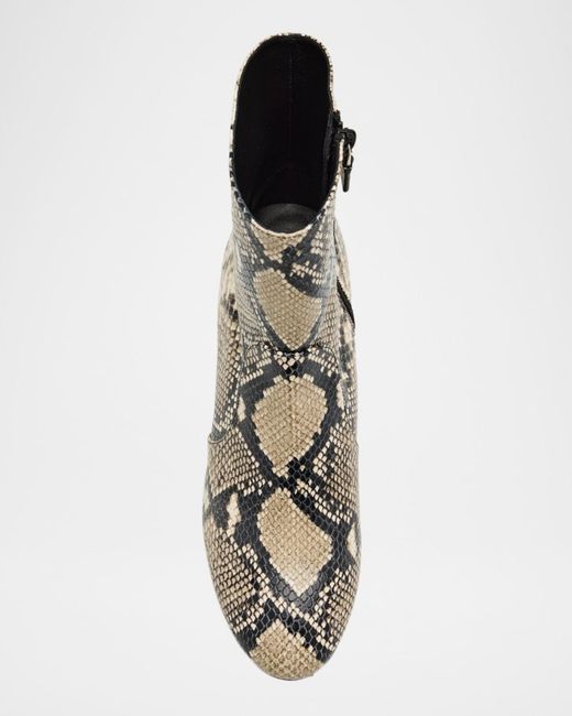 Stuart Weitzman Natural Babette-Printed Leather Booties