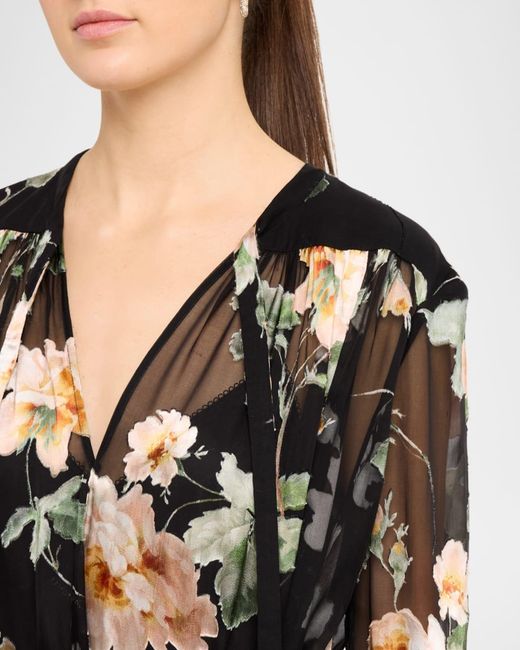 Zimmermann Luna Burnout Floral Maxi Dress in Black | Lyst Zimmermann Luna Burnout Floral Maxi Dress in Black | Lyst