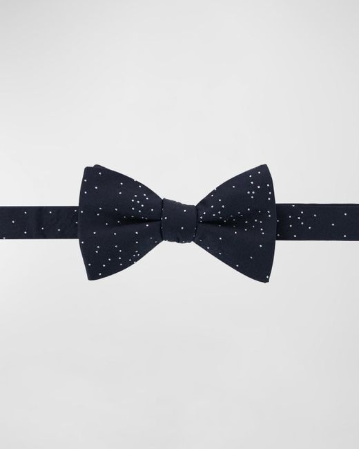 Trafalgar Blue Mystere Silk Polka Dot Bow Tie for men