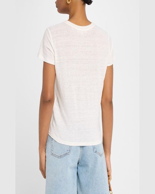 FRAME Natural The Linen Baby Tee