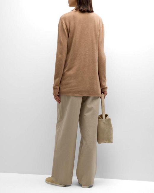 Neiman Marcus Brown Cashmere Basic Open Cardigan
