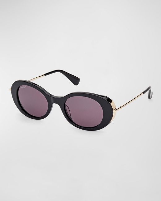 Max Mara Multicolor Malibu10 Acetate & Metal Round Sunglasses