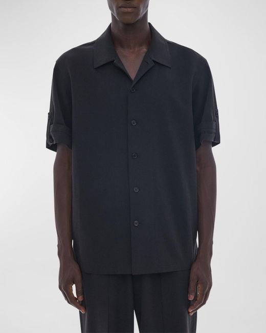 Helmut Lang Blue Soft Roll-tab Sport Shirt for men