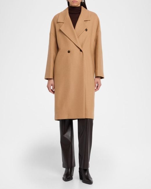 Herno Natural Double-Breasted Wool Coat