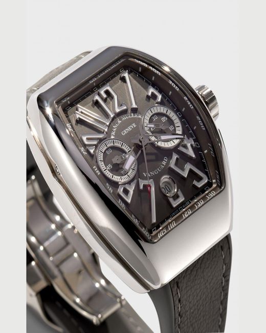 Franck Muller Gray 45mm Vanguard Stainless Steel Chronograph Watch for men
