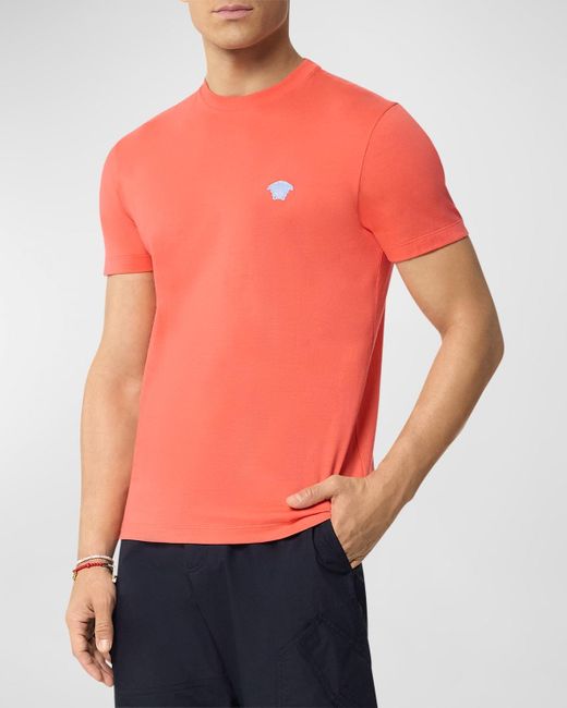 Versace Orange Medusa Pop Basic T-Shirt for men