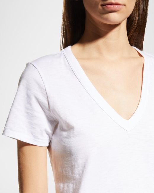 Rag & Bone White The Vee Basic T-Shirt